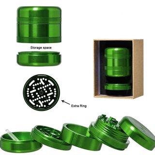 GraceGlass Grinder Alu 55mm - 5Parts Green (1 Stk)