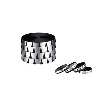 SuperHeroes Grinder Alu 55mm - 4Parts Silver/Black (1 Stk)