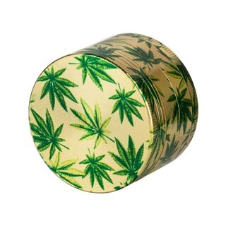 Dreamliner Grinder Alu 50mm - 4Parts Hemp Leaves Green (1...