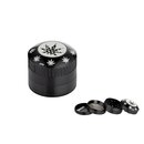 SuperHeroes Grinder Alu 50mm - 4Parts Hemp Leaf Black (1...