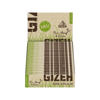 GIZEH KingSize Slim - Hanf & Gras (25 x 34Stk)