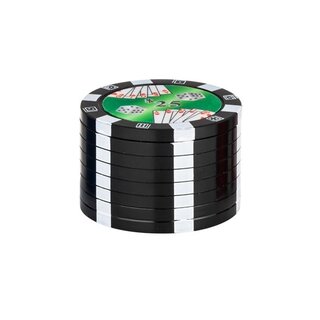 SuperHeroes Grinder Alu 40mm - 3Parts Poker Chips Black (1 Stk)