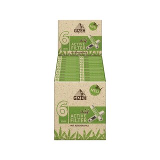 GIZEH ActiveFilter 6mm - Hanf & Gras (20 x 10Stk)