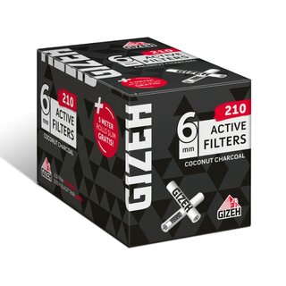 GIZEH Active Filter 6mm Box (210 Stk.) + Rolls Slim 5m
