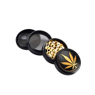 Grinder Alu 63mm - 4Parts Golden Leaf (1 Stk)