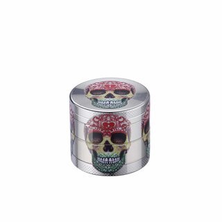 Grinder Alu 40mm - 4Parts Mini Skull Red (1 Stk)
