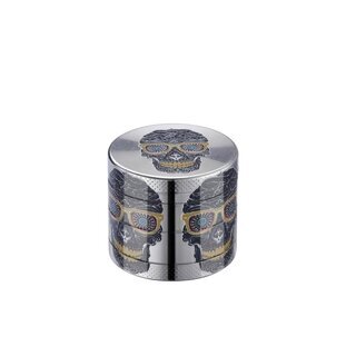 Grinder Alu 40mm - 4Parts Mini Skull Black (1 Stk)