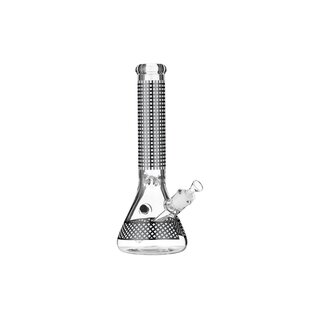SuperHeroes Bong Glass 35.5cm - Quadrat Muster (1 Stk)