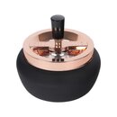 Drehaschenbecher Metall 13cm - Schwarz/Rose Gold (1 Stk)
