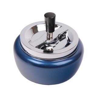 Drehaschenbecher Metall 13cm - Blau (1 Stk)