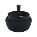 Drehaschenbecher Metall 11cm - Schwarz Matt (1 Stk)