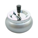 Drehaschenbecher Metall 13cm - Silber Metallic (1 Stk)
