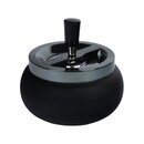 Drehaschenbecher Metall 13cm - Schwarz (1 Stk)