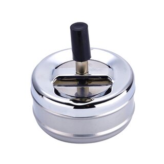 Drehaschenbecher Metall 9cm - Silber (1 Stk)