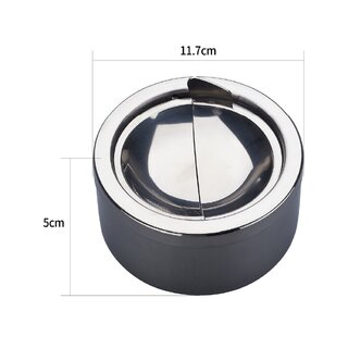 ChampHigh Kippaschenbecher Metall 12cm - Silber (1 Stk)