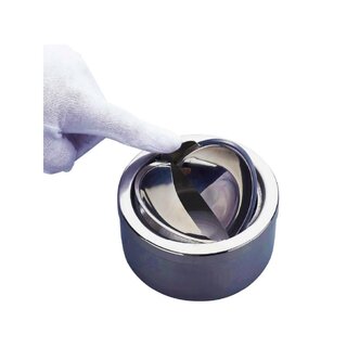 ChampHigh Kippaschenbecher Metall 12cm - Silber (1 Stk)