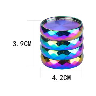 ChampHigh Grinder Alu 40mm - 4Parts Rainbow Diamond (1 Stk)