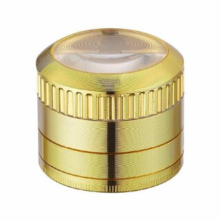 ChampHigh Grinder Alu 50mm - 4Parts Gold +Magnifier (1 Stk)