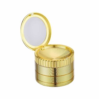 ChampHigh Grinder Alu 50mm - 4Parts Gold +Magnifier (1 Stk)
