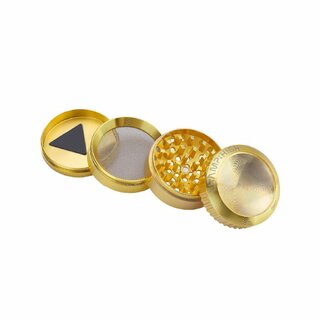 ChampHigh Grinder Alu 50mm - 4Parts Gold +Magnifier (1 Stk)
