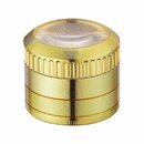 ChampHigh Grinder Alu 50mm - 4Parts Gold +Magnifier (1 Stk)