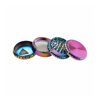 ChampHigh Grinder Alu 65mm - 4Parts Big Rainbow (1 Stk)
