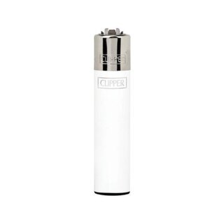 Clipper Feuerzeug Softflame Micro - Solid Branded Weiss (1 Stk)