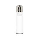 Clipper Feuerzeug Softflame Micro - Solid Branded Weiss...
